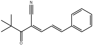 2-(2,2-DIMETHYLPROPANOYL)-5-PHENYLPENTA-2,4-DIENENITRILE Struktur