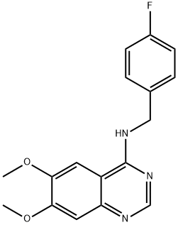 N-(4-FLUOROBENZYL)-6,7-DIMETHOXY-4-QUINAZOLINAMINE Struktur