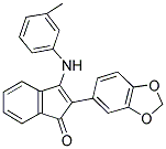 2-BENZO[D]1,3-DIOXOLEN-5-YL-3-((3-METHYLPHENYL)AMINO)INDEN-1-ONE Struktur