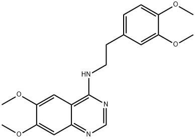 N-(3,4-DIMETHOXYPHENETHYL)-6,7-DIMETHOXY-4-QUINAZOLINAMINE Struktur