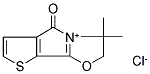 3,3-DIMETHYL-5-OXO-2H,3H,5H-THIENO[2',3':3,4]PYRROLO[2,1-B][1,3]OXAZOL-4-IUM CHLORIDE Struktur