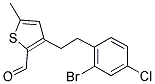 3-[2-(2-BROMO-4-CHLOROPHENYL)ETHYL]-5-METHYL-2-THIOPHENECARBALDEHYDE Struktur