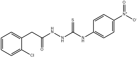 1-(2-(2-CHLOROPHENYL)ACETYL)-4-(4-NITROPHENYL)THIOSEMICARBAZIDE Struktur