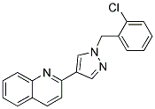 2-[1-(2-CHLOROBENZYL)-(1H)-PYRAZOL-4-YL]QUINOLINE Struktur