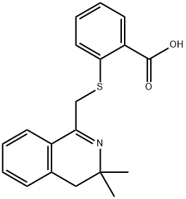 2-(3,3-DIMETHYL-3,4-DIHYDRO-ISOQUINOLIN-1-YL-METHYLSULFANYL)-BENZOIC ACID Struktur