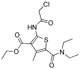 2-(2-CHLORO-ACETYLAMINO)-5-DIETHYLCARBAMOYL-4-METHYL-THIOPHENE-3-CARBOXYLIC ACID ETHYL ESTER Struktur