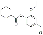 CYCLOHEXANECARBOXYLIC ACID 2-ETHOXY-4-FORMYL-PHENYL ESTER Struktur