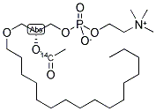 1-O-HEXADECYL-2-O-ACETYL-SN-GLYCERO-3-PC, [ACETYL-14C] Struktur