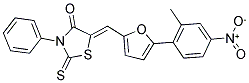 (5Z)-5-{[5-(2-METHYL-4-NITROPHENYL)-2-FURYL]METHYLENE}-3-PHENYL-2-THIOXO-1,3-THIAZOLIDIN-4-ONE Struktur