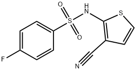 N-(3-CYANO-2-THIENYL)-4-FLUOROBENZENESULFONAMIDE Struktur