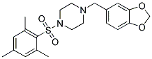 4-(BENZO[3,4-D]1,3-DIOXOLAN-5-YLMETHYL)-1-((2,4,6-TRIMETHYLPHENYL)SULFONYL)PIPERAZINE Struktur