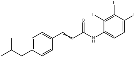 3-(4-ISOBUTYLPHENYL)-N-(2,3,4-TRIFLUOROPHENYL)ACRYLAMIDE Struktur