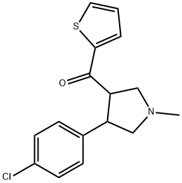 [4-(4-CHLOROPHENYL)-1-METHYLTETRAHYDRO-1H-PYRROL-3-YL](2-THIENYL)METHANONE Struktur