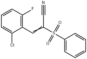 3-(2-CHLORO-6-FLUOROPHENYL)-2-(PHENYLSULFONYL)PROP-2-ENENITRILE Struktur