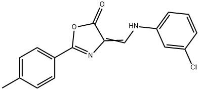 4-[(3-CHLOROANILINO)METHYLENE]-2-(4-METHYLPHENYL)-1,3-OXAZOL-5(4H)-ONE Struktur