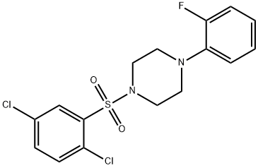 1,4-DICHLORO-2-((4-(2-FLUOROPHENYL)PIPERAZINYL)SULFONYL)BENZENE Struktur