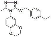 4-(2,3-DIHYDRO-1,4-BENZODIOXIN-6-YL)-3-[(4-ETHYLBENZYL)THIO]-5-METHYL-4H-1,2,4-TRIAZOLE Struktur