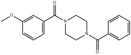 (4-BENZOYLPIPERAZINO)(3-METHOXYPHENYL)METHANONE Struktur