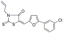 (5E)-3-ALLYL-5-{[5-(3-CHLOROPHENYL)-2-FURYL]METHYLENE}-2-THIOXO-1,3-THIAZOLIDIN-4-ONE Struktur