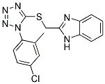 2-(([1-(4-CHLORO-2-METHYLPHENYL)-1H-TETRAZOL-5-YL]THIO)METHYL)-1H-BENZIMIDAZOLE Struktur