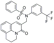 N-[(2,3-DIHYDRO-5-OXO-(1H,5H)-BENZO[IJ]QUINOLIZIN-6-YL)METHYL]-N-[3-(TRIFLUOROMETHYL)PHENYL]BENZENESULPHONAMIDE Struktur