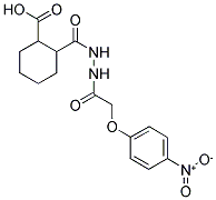 2-(N'-[2-(4-NITRO-PHENOXY)-ACETYL]-HYDRAZINOCARBONYL)-CYCLOHEXANECARBOXYLIC ACID Struktur