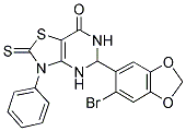 5-(6-BROMO-1,3-BENZODIOXOL-5-YL)-3-PHENYL-2-THIOXO-2,3,5,6-TETRAHYDRO[1,3]THIAZOLO[4,5-D]PYRIMIDIN-7(4H)-ONE Struktur