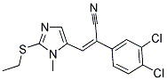 2-(3,4-DICHLOROPHENYL)-3-[2-(ETHYLSULFANYL)-1-METHYL-1H-IMIDAZOL-5-YL]ACRYLONITRILE Struktur