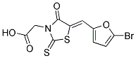 [5-(5-BROMO-FURAN-2-YLMETHYLENE)-4-OXO-2-THIOXO-THIAZOLIDIN-3-YL]-ACETIC ACID Struktur