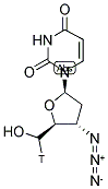 3'-AZIDO 2',3'-DIDEOXYURIDINE, [5-3H]- Struktur