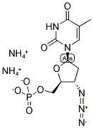 3'-AZIDO 3'-DEOXYTHYMIDINE 5'-MONOPHOSPHATE, DIAMMONIUM SALT Struktur