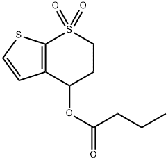 1,1-DIOXO-1,2,3,4-TETRAHYDRO-1LAMBDA6-THIENO[2,3-B]THIOPYRAN-4-YL BUTYRATE Struktur