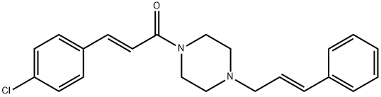 3-(4-CHLOROPHENYL)-1-[4-(3-PHENYL-2-PROPENYL)PIPERAZINO]-2-PROPEN-1-ONE Struktur