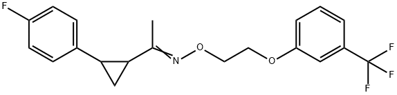 1-[2-(4-FLUOROPHENYL)CYCLOPROPYL]-1-ETHANONE O-(2-[3-(TRIFLUOROMETHYL)PHENOXY]ETHYL)OXIME Struktur