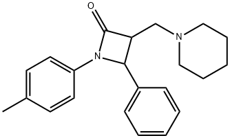 1-(4-METHYLPHENYL)-4-PHENYL-3-(PIPERIDINOMETHYL)-2-AZETANONE Struktur