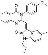 (Z)-3-(4-METHOXYPHENYL)-2-((5-METHYL-2-OXO-1-PROPYLINDOLIN-3-YLIDENE)METHYL)QUINAZOLIN-4(3H)-ONE Struktur