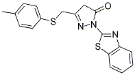 2-BENZOTHIAZOL-2-YL-5-P-TOLYLSULFANYLMETHYL-2,4-DIHYDRO-PYRAZOL-3-ONE Struktur