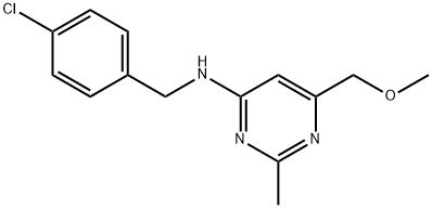 N-(4-CHLOROBENZYL)-6-(METHOXYMETHYL)-2-METHYL-4-PYRIMIDINAMINE Struktur