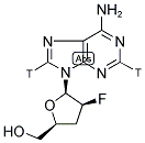 2'-FLUORO 2',3'-DIDEOXYADENINE-BETA-D-ARABINOFURANOSIDE, [2,8-3H]- Struktur