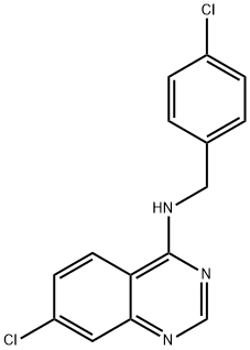 7-CHLORO-N-(4-CHLOROBENZYL)-4-QUINAZOLINAMINE Struktur