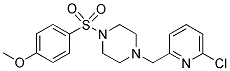 1-[(6-CHLOROPYRIDIN-2-YL)METHYL]-4-[(4-METHOXYPHENYL)SULPHONYL]PIPERAZINE Struktur