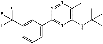 N-(TERT-BUTYL)-6-METHYL-3-[3-(TRIFLUOROMETHYL)PHENYL]-1,2,4-TRIAZIN-5-AMINE Struktur