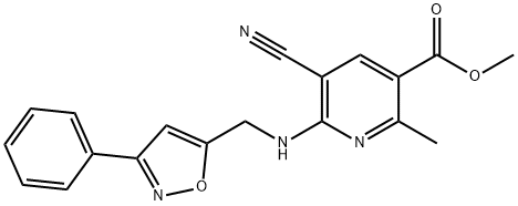 METHYL 5-CYANO-2-METHYL-6-([(3-PHENYL-5-ISOXAZOLYL)METHYL]AMINO)NICOTINATE Struktur