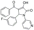 4-BENZOYL-5-(3-FLUOROPHENYL)-3-HYDROXY-1-PYRIDIN-3-YL-1,5-DIHYDRO-2H-PYRROL-2-ONE Struktur