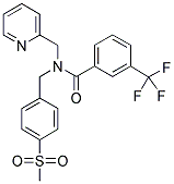 N-[4-(METHYLSULPHONYL)BENZYL]-N-[(PYRIDIN-2-YL)METHYL]-3-(TRIFLUOROMETHYL)BENZAMIDE Struktur