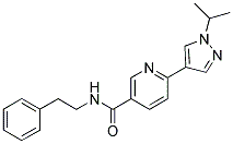 6-[1-(ISOPROPYL)-(1H)-PYRAZOL-4-YL]-N-(2-PHENYLETHYL)PYRIDINE-3-CARBOXAMIDE Struktur