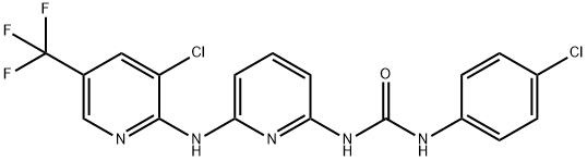 N-(4-CHLOROPHENYL)-N'-(6-([3-CHLORO-5-(TRIFLUOROMETHYL)-2-PYRIDINYL]AMINO)-2-PYRIDINYL)UREA Struktur