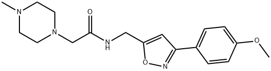 N-([3-(4-METHOXYPHENYL)-5-ISOXAZOLYL]METHYL)-2-(4-METHYLPIPERAZINO)ACETAMIDE Struktur