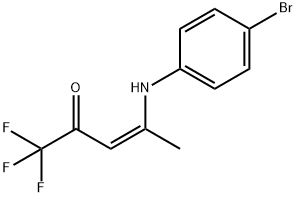 4-(4-BROMOANILINO)-1,1,1-TRIFLUORO-3-PENTEN-2-ONE Struktur