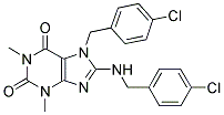 7-(4-CHLOROBENZYL)-8-[(4-CHLOROBENZYL)AMINO]-1,3-DIMETHYL-3,7-DIHYDRO-1H-PURINE-2,6-DIONE Struktur